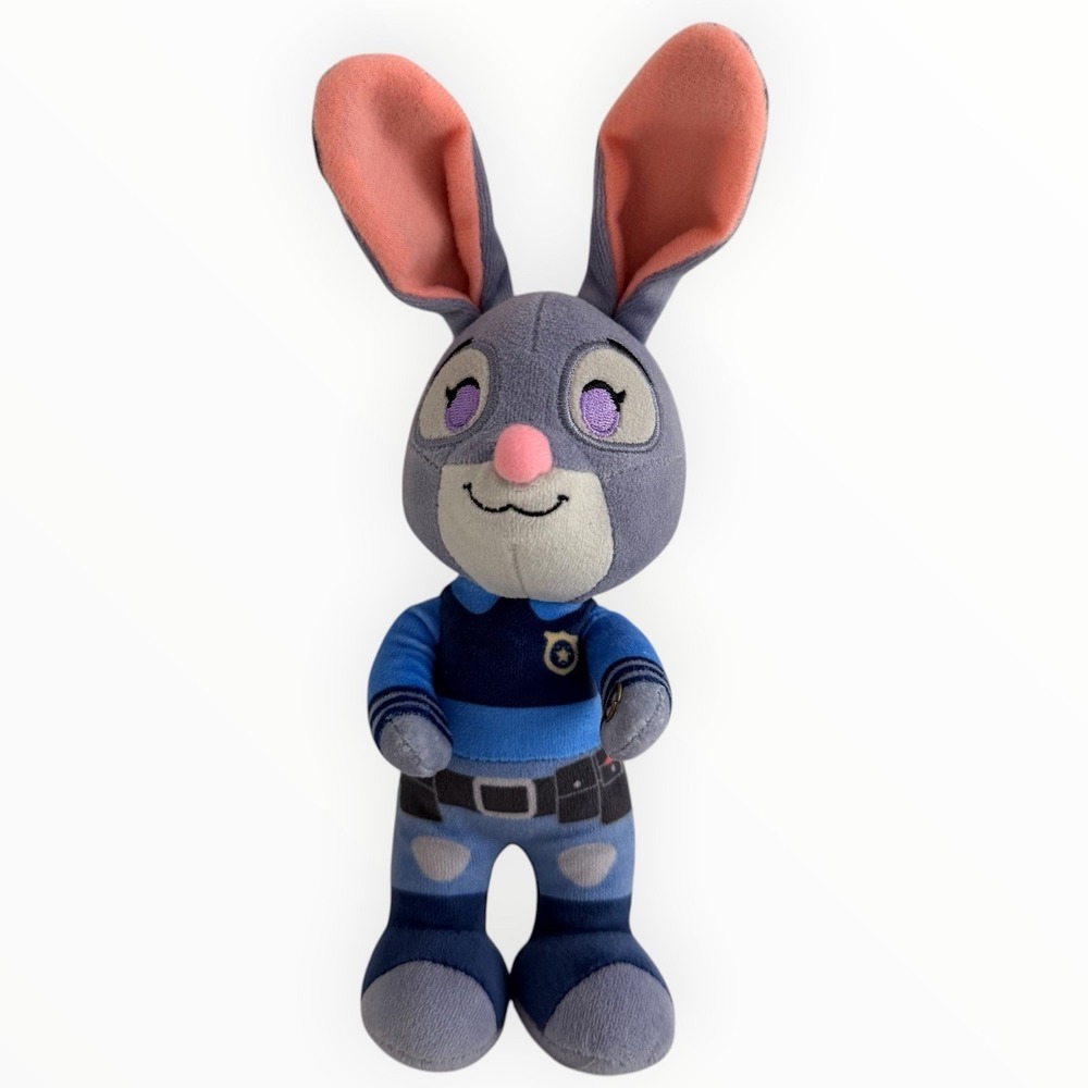 Zootopia Judy Hopps Rabbit Plush Stuffed Animal 9" Gray Blue Pink Washable